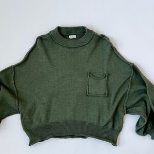 POL Forest Green Women's Crew Neck Sweater